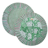 Fleur Striped Pleated Edge Reversible Table Mat Set of Two