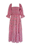 Kinza Pink Block Print Maxi Dress