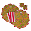 Cherri Reversible Round Scalloped Cotton Placemat Set (Set of 2)