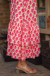 Solene Halter Dress – Fuchsia Hand Block Print