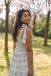 Chiara Ostuni Green Block Print Maxi Dress