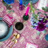Lavender Bloom Hand Block Printed Lilac Jaal Tablecloth 170x270cm