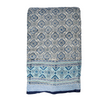 Blue Mosaic Blooms Reversible Cotton Quilt