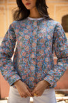Neelam Quilted Jacket in Sapphire Sky
