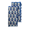 Indigo Flora Block Print Scallop Napkins