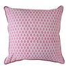 Aria Boota Raspberry Hand Block Printed Cushion Cover 50x50cm
