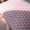 Aria Boota Raspberry Hand Block Printed Cushion Cover 50x50cm