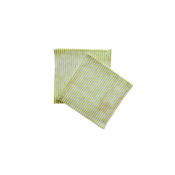 Lime Striped Coaster Set of Two