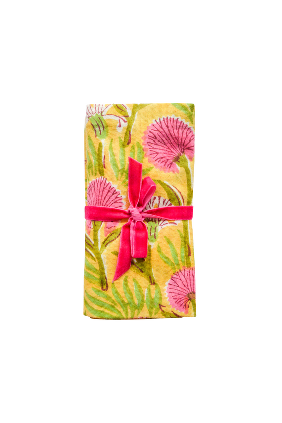 Yellow Sunshine Floral Napkins