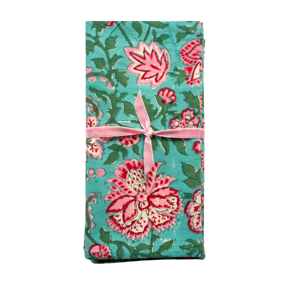 Ishika Green Pink Floral (Set of 4)