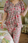 Diantha Cotton Pyjama Set – Hand Block Printed with Ruffle Detail