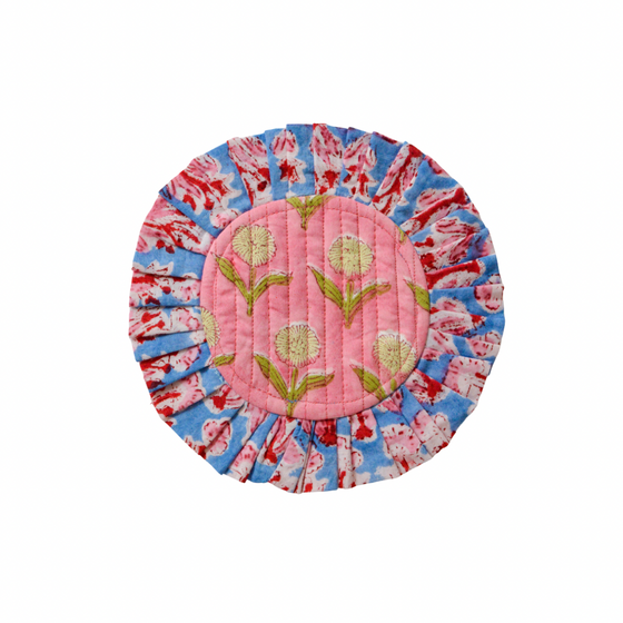 Pink Lady Pleated Coaster Set