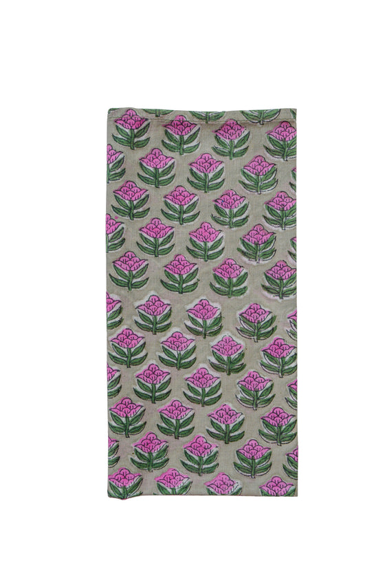 Millie Grey Lilac Flower Napkins