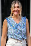Azure Freya Exaggerated Collar Blouse