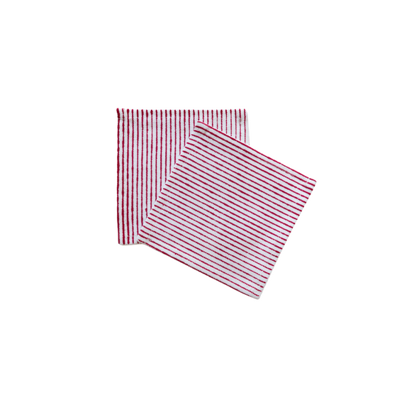 Maharani Pink Striped Coaster Set of Two