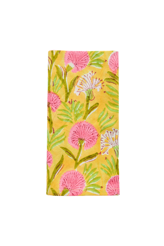 Yellow Sunshine Floral Napkins