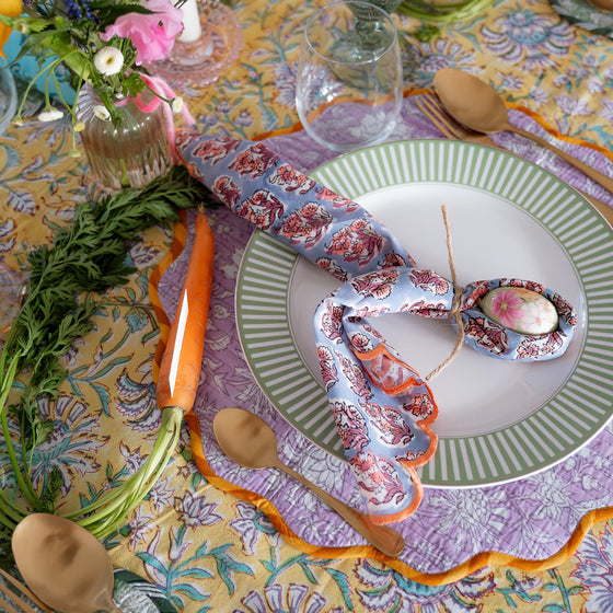 Turmeric Blossoms Tablecloth 225 x 275cm