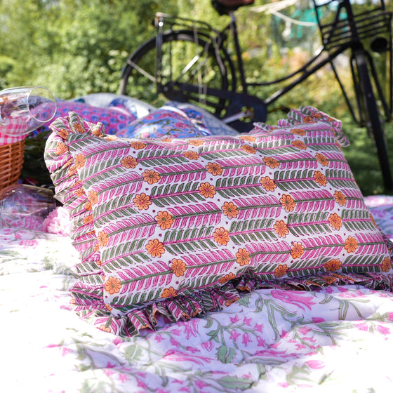 Tiyanna Orange Trail Throw Cushion Cover