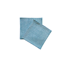  Dark & Light Blue Striped Coaster Set of Two