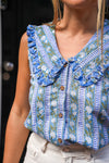 Azure Freya Exaggerated Collar Blouse