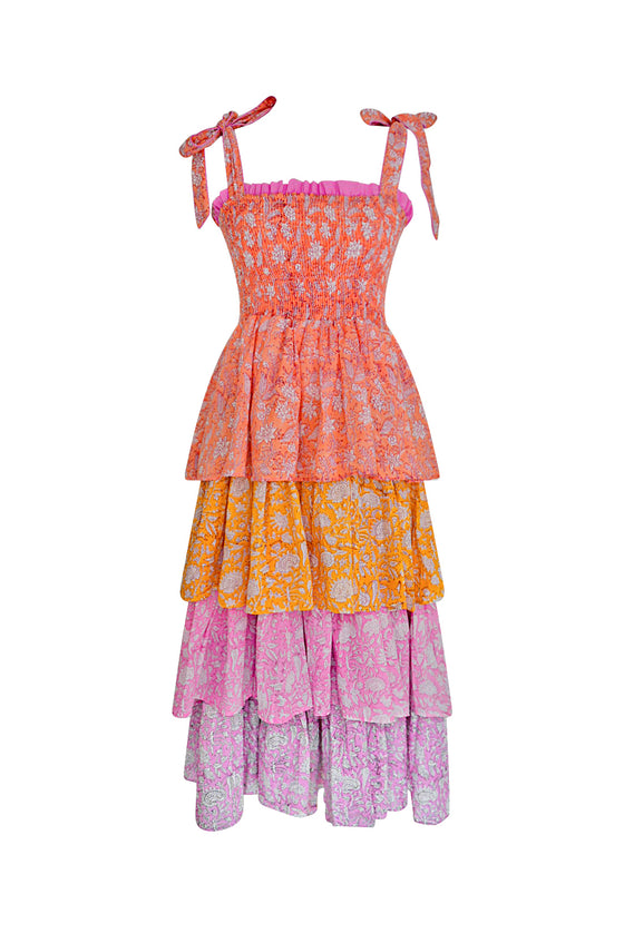 Seraphina Sorbet Tiered Dress