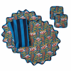 Naina Reversible Round 38cm Scalloped Cotton Placemat Set (Set of 2)