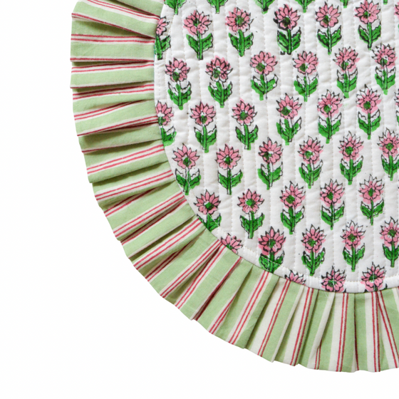 Dolly Pleated Frill Edge Table Mat Set of Two