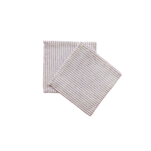  Lilac on Cream Striped Coaster Set of Two