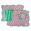 Fien Scalloped Edge Rectangular Reversible Placemat Set (Set of 2)