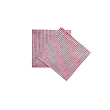  Grey & Pink Striped Coaster Set of Two