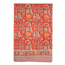  Blood Orange Block Printed Tablecloth 170x240cm