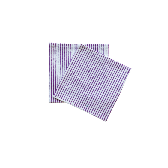 Purple Striped Coaster Set of Two
