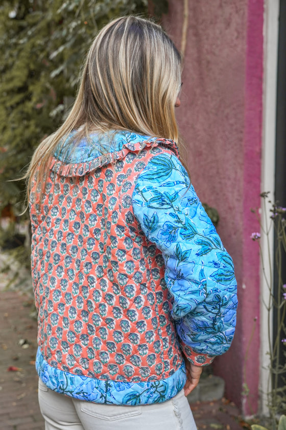 Amaira Coral Quilted Jacket