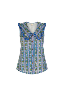  Azure Freya Exaggerated Collar Blouse
