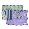 Valentina Scalloped Edge Reversible Placemats Set (Set of 2)