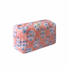 Floral Peach Quilted Washbag