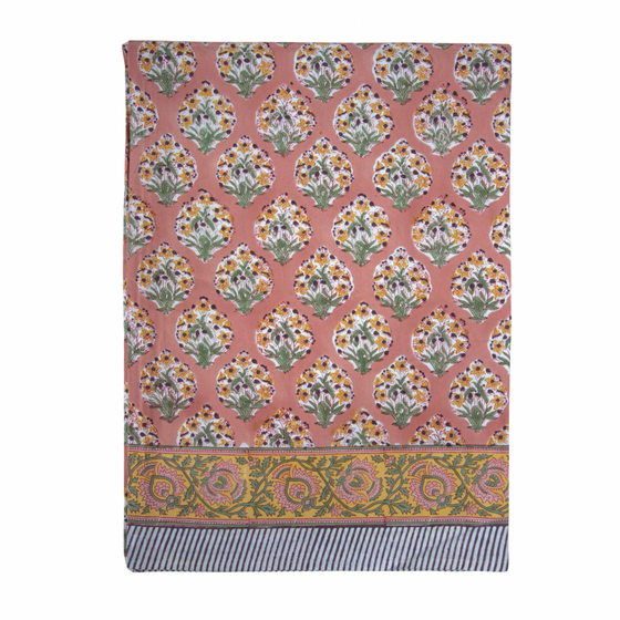 Sunday Block Printed Tablecloth 170x270cm