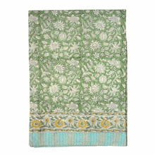  Avocado Cream Hand Block Printed Lilac Jaal Tablecloth 170x300cm