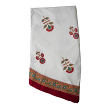  Maharani Red Hand Block Print Round Tablecloth 228cm