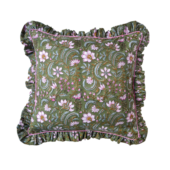 Shyamala Blooming Garden Cushion Cover