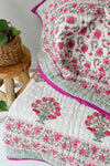 Ava Rosewater Bouquet Reversible Cotton Quilt