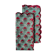  Zareen Bagh Block Print Scallop Napkins