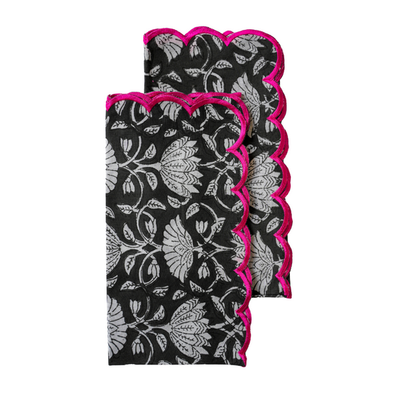 Isabel Jaal Block Print Scallop Napkins