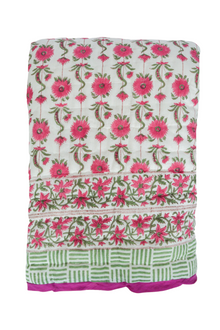  Ava Rosewater Bouquet Reversible Cotton Quilt