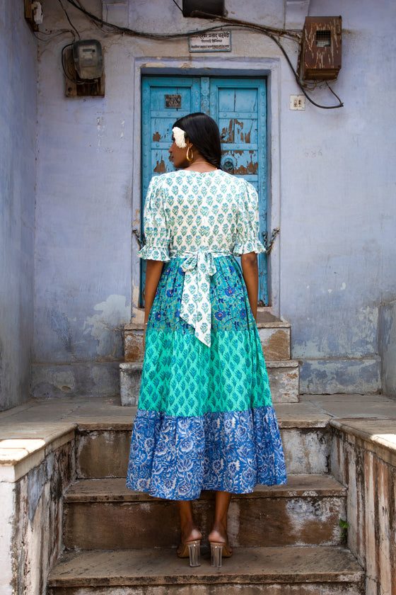 Noor Maxi Dress in Chrysocolla