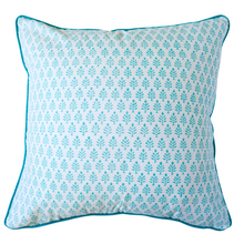  Aria Boota Turquoise Hand Block Printed Cushion Cover 50x50cm