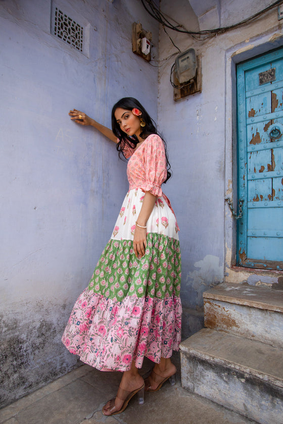Noor Maxi Dress in Peridot Rose