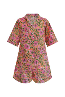  Zoya Botanical Shorts PJ Set in Peach