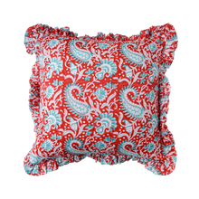  Red Ambh Paisley Cushion Cover