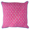 Pink Candy Booti Hand Block Printed Cushion Cover 50x50cm